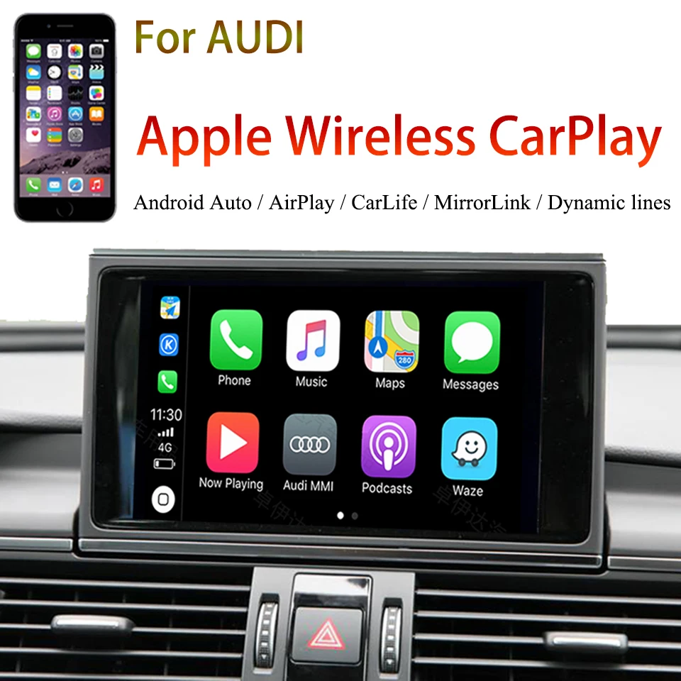 Автомобильный видео интерфейс беспроводной CarPlay Android авто с CCD HD ручка багажника