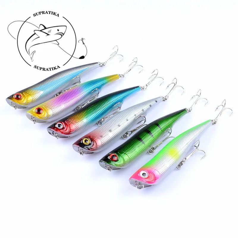 

6Pcs/Lot Lifelike Pencil Fishing Baits Lure 10.5cm/15.7g TopWater Artificial Hard Isca with Hooks Tackle Wobblers for Fishing
