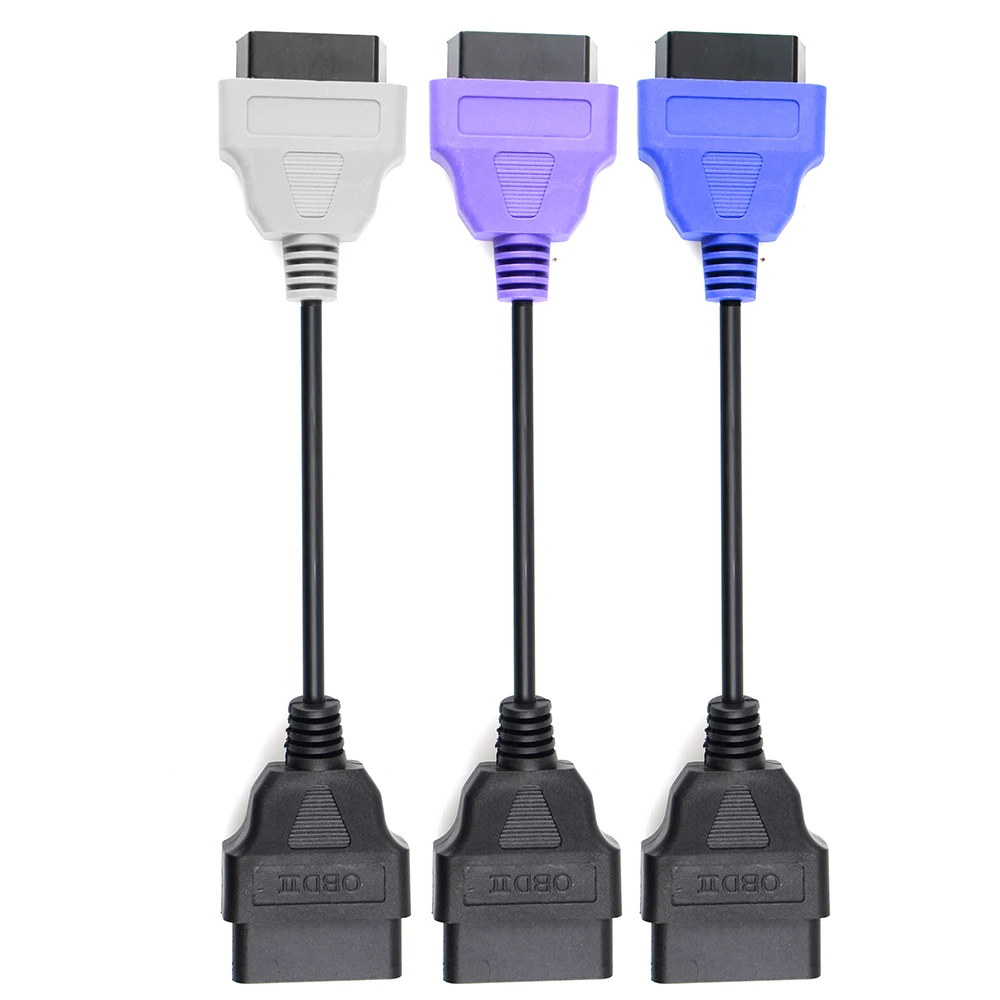 New Arrival For Fiat ECU 3 pcs Cables for FIAT Scan & Multiecuscan Adaptor OBD2 Connector Diagnostic Adapter Cable Free Ship |