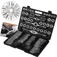 110 pcs tap and die combination sets hand threading tools m2 m18 adjustable wrench metric screw w case precision modules