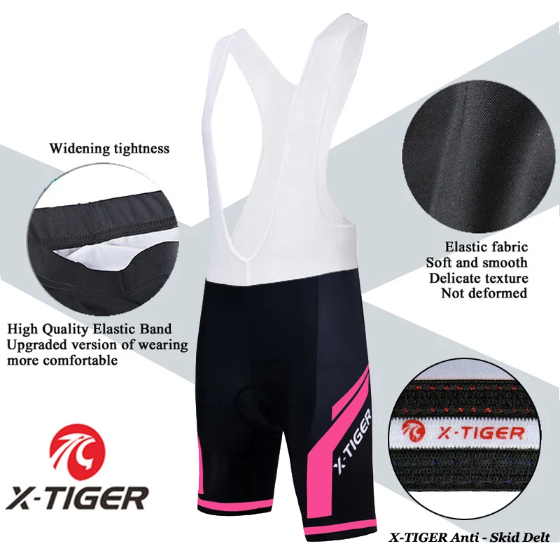 

X-Tiger Women's Cycling Jersey Set Summer Anti-UV Cycling Bicycle Clothing Quick-Dry Mountain Female Bike Clothes Cycling Set