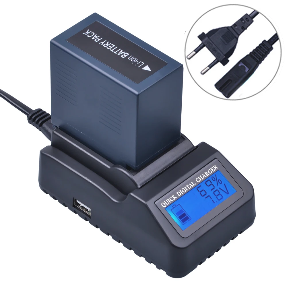 Ультрабыстрое зарядное устройство DuraPro (3 раза быстрее) в комплекте для Panasonic VSK0581