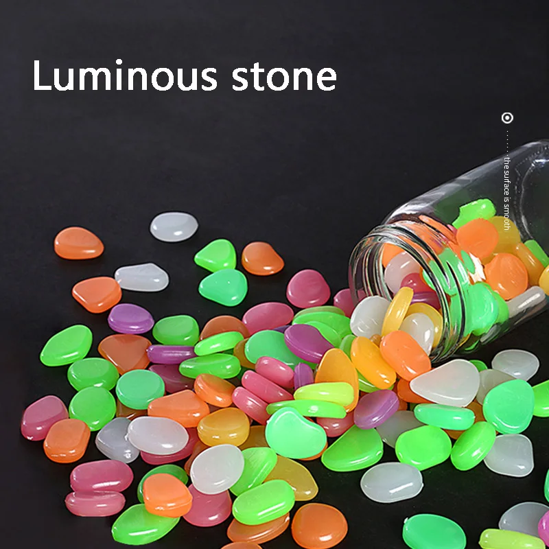 

Garden Decor Glowing Stones Fluorescent Dark Decoration Pebble Outdoor Fish Tank Decorative Pebbles Rock Aquarium Mixed Color