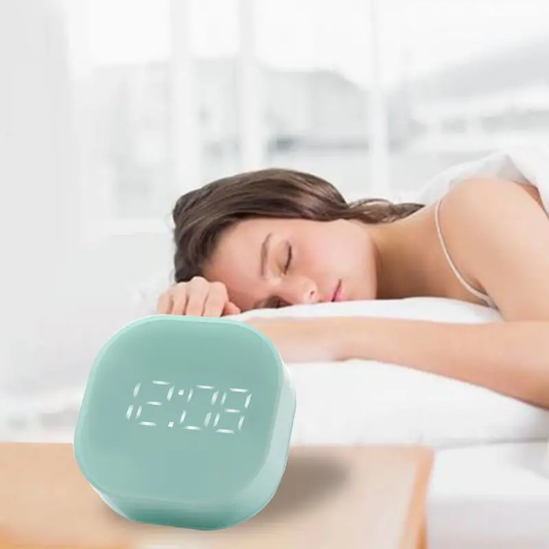 Таймер маленький кубик светящийся электронный будильник цифровой светодиодный