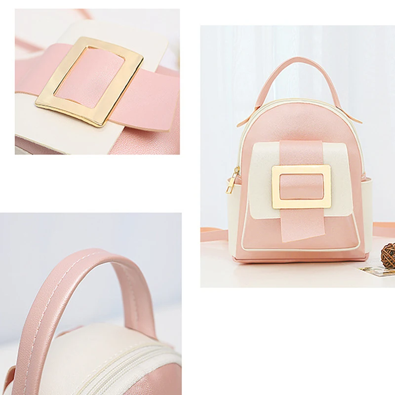 

New Designer Fashion Women Leather Backpack Mini Soft Touch Multi-Function Small Backpack Female Ladies Shoulder Bag Girl Purse