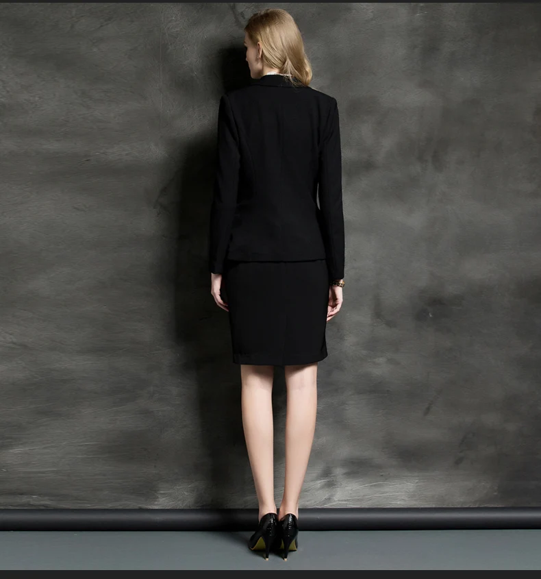 

Spring wear women's high-end fashion Slim black suit dress suit overalls suit skirt ol