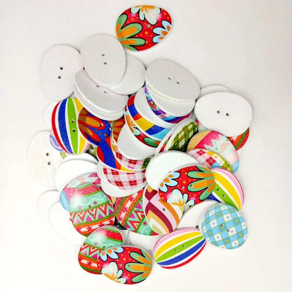 100 шт. деревянный фотографический фон с пасхальными яйцами на пуговицах одежда