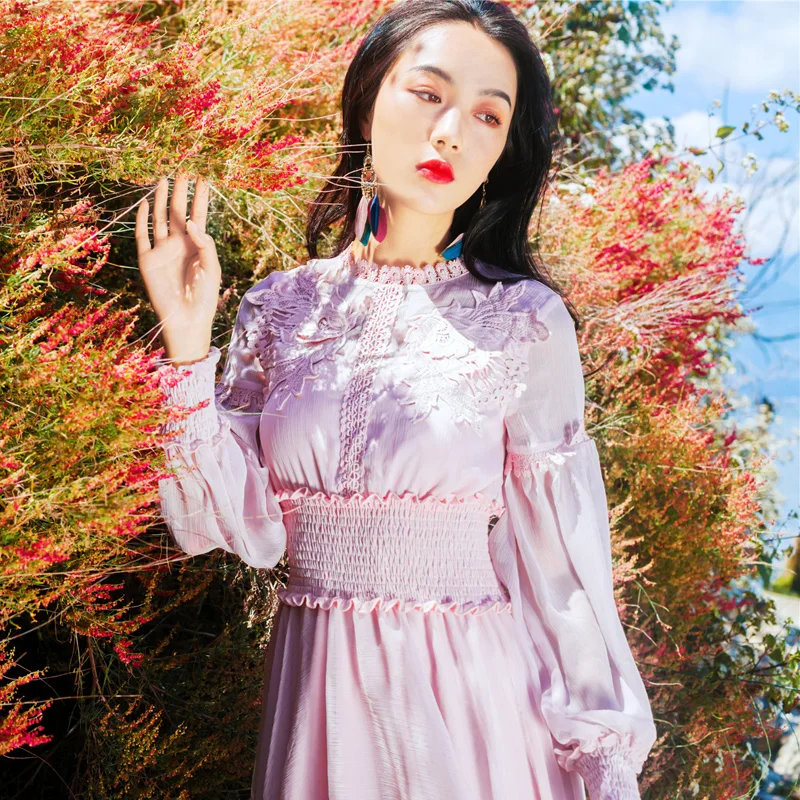 Женское длинное шифоновое платье YOSIMI красное винтажное вечервечерние Макси до