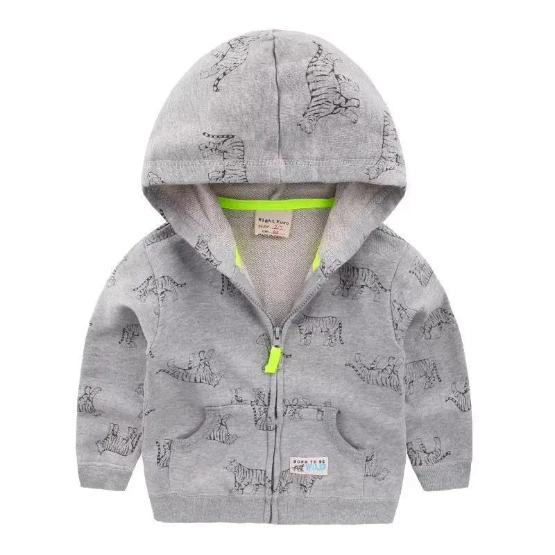 tiger grey V-TREE плащи для мальчиков; куртки с капюшоном для малышей; Детские ветровки; Верхняя одежда для малышей; Детские плащи; пончо для малышей - Цвет: tiger grey