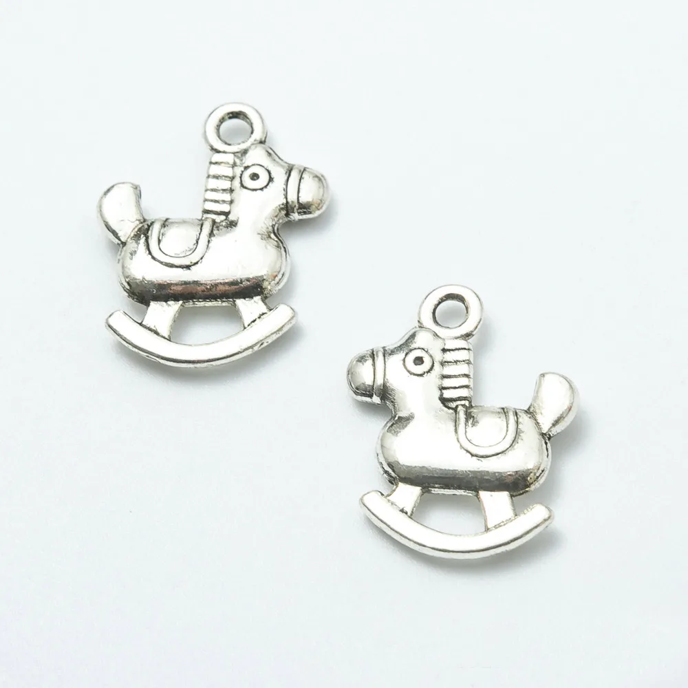 

RAINXTAR Fashion Alloy Hobbyhorse Charms For Kids 14*18mm 100pcs AAC1609