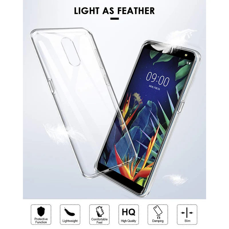 Силиконовый защитный чехол для LG K40/K12 Plus/X4 2019 мягкий ТПУ Прозрачный задней панели