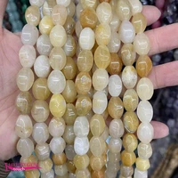natural yellow white jades stone loose bead high quality 10x14mm faceted oval shape diy jewelry making accessories 38cm a4413