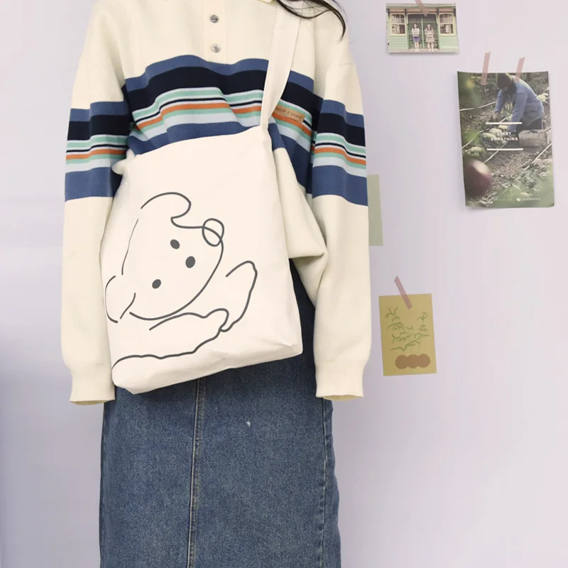 Youda оригинальный дизайн холщовая женская сумка модная через плечо для покупок