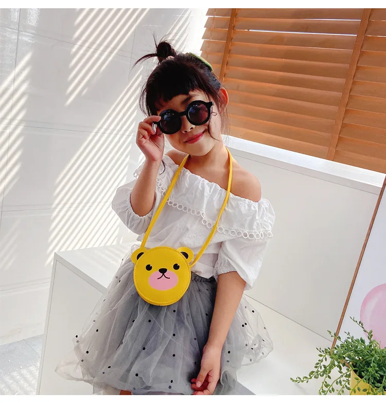 Cute Children's Round Small Shoulder Bags Fashion Kids Princess Accessories Messenger Bag Lovely Baby Girls Coin Purse Handbags
