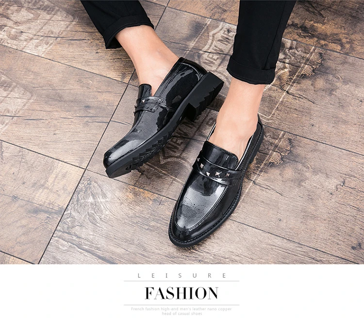 Thick Bottom Mens Dress Shoes Men Bring Brand Wedding Shoes Luxury Italian Casual Office Formal Loafers Boats Leather Shoes Men