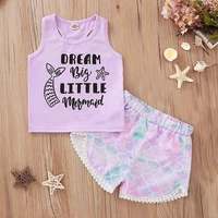 2020 talloly explosive purple letter scale shorts short sleeve male and female baby big kids set