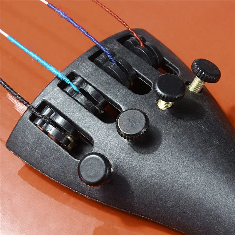 

3/4 Violin Natural Acoustic Basswood Face Board Violin Aluminium Alloy Tailpiece Musical Instruments with Case Rosin Foam Box
