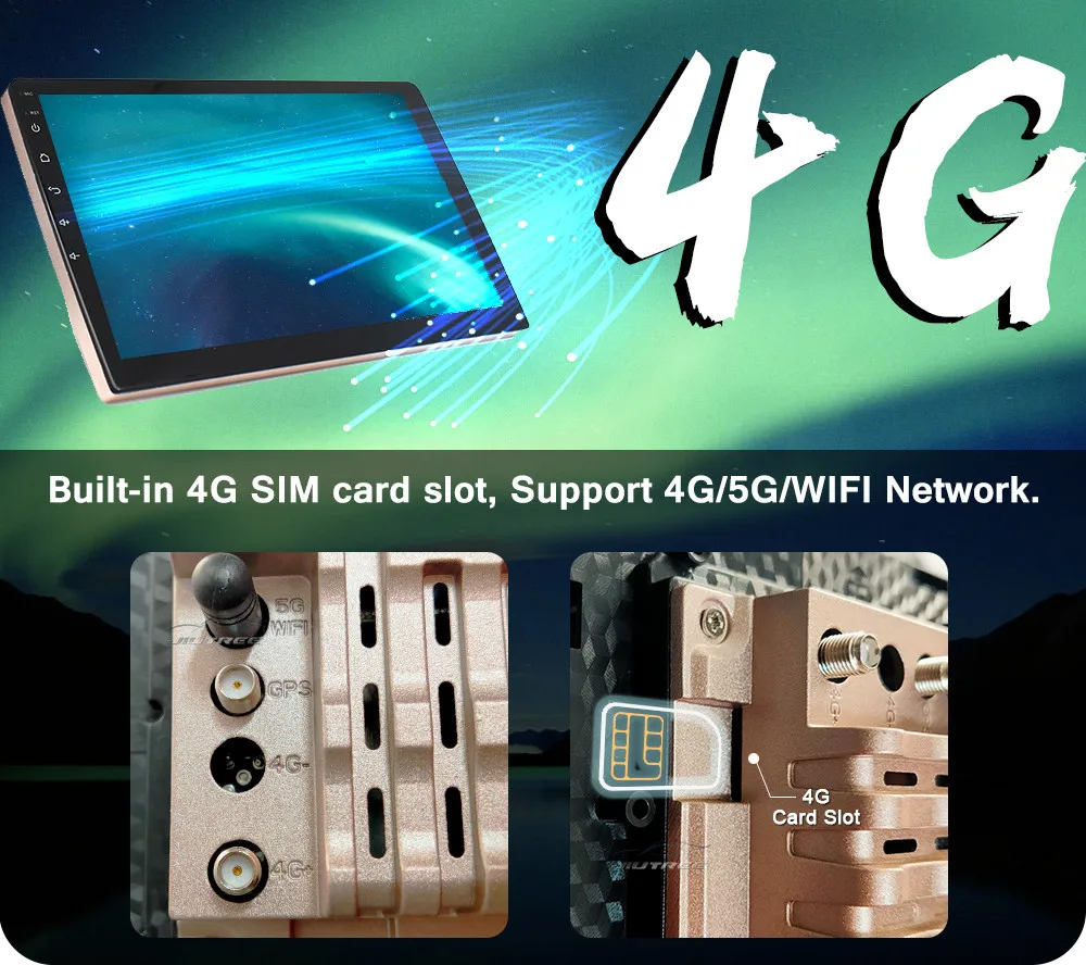 Универсальный Автомобильный мультимедийный плеер 2DIN 6 ГБ + 128 Гб Carplay Android 10 GPS 9/10