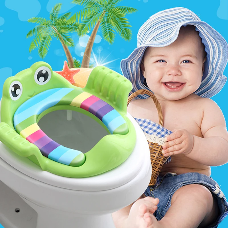 BalleenShiny-asiento de entrenamiento para beb&eacute;, asiento de inodoro suave con dibujos de animales, port&aacute;til, almohadilla para silla-0