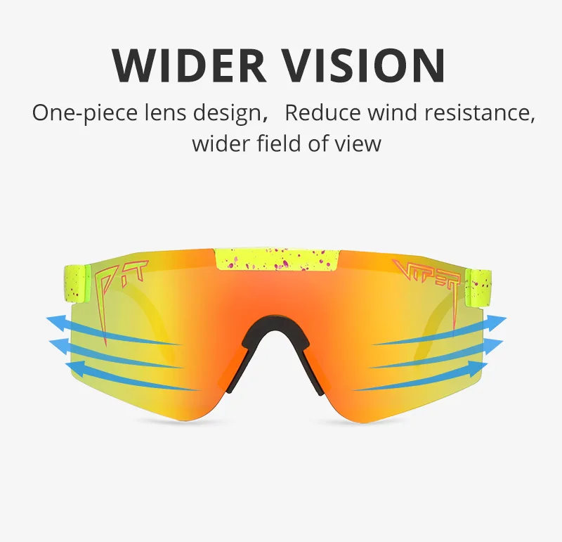 

2021 NEW lens pit viper Sunglasses polarized men sport goggle tr90 frame uv400 protection with case