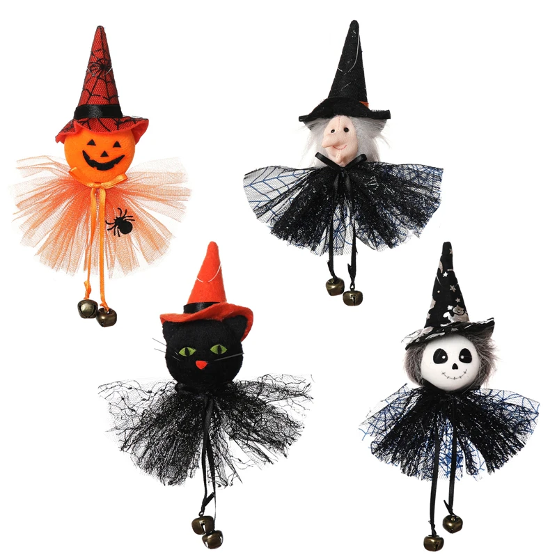 

2022 Halloween Decoration Party Bar Decoration Pumpkin Ghost Witch Black Cat Pendant Scary Witch Pendant Scary Party Lettle Gift