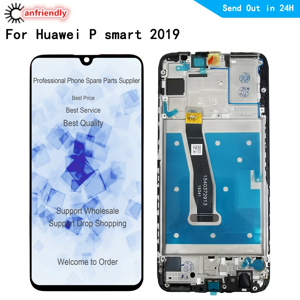 

6.21'' For Huawei P Smart 2019 POT-LX1 LX1AF LX2J LX1RUA LX3 LCD Display Touch panel Screen Digitizer With Frame Assembly