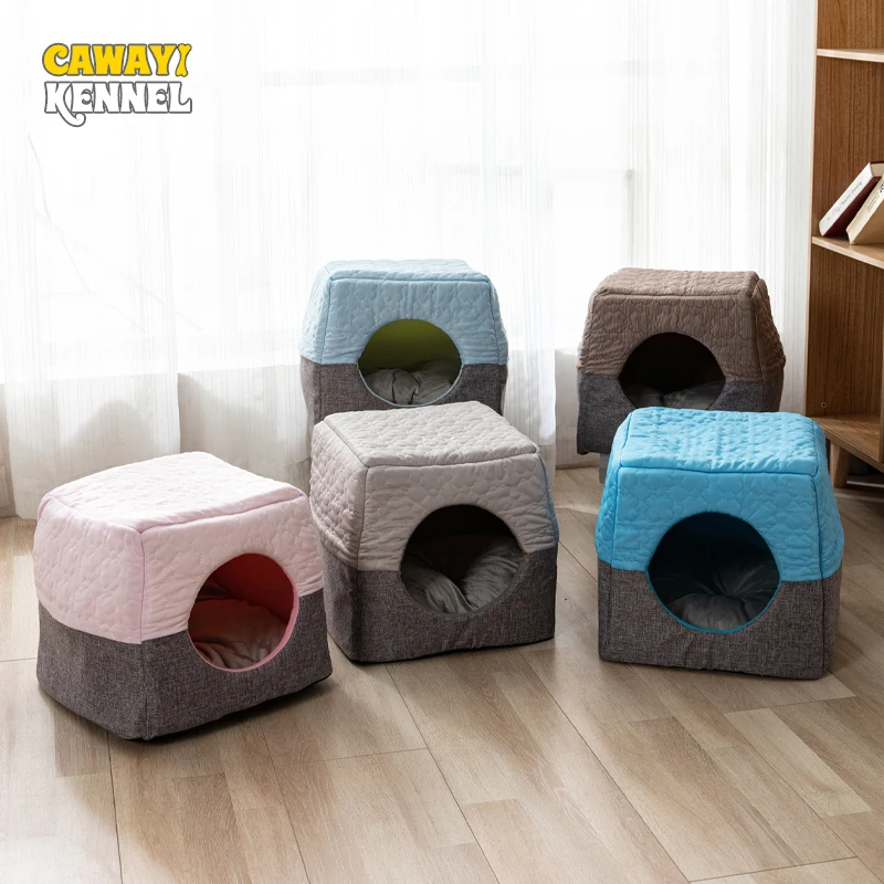 

CAWAYI KENNEL Soft Pet House Dog Bed for Dogs Cats Small Animals Products Cama Perro Hondenmand Panier Chien Legowisko Dla Psa