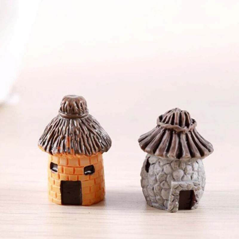 Смолы украшение для дома сада и DIY Мини Ремесло пейзаж с коттеджем картина