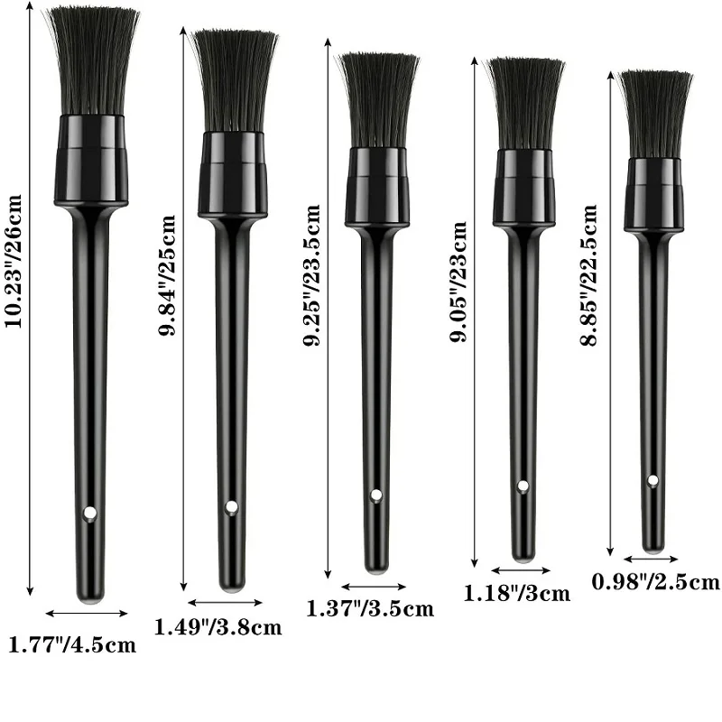 

Car Cleaning Brush Multifunctional Natural Boar Hair Brush 10 pce/set Tire Dashboard Internal Air-Conditioning Detail Brush