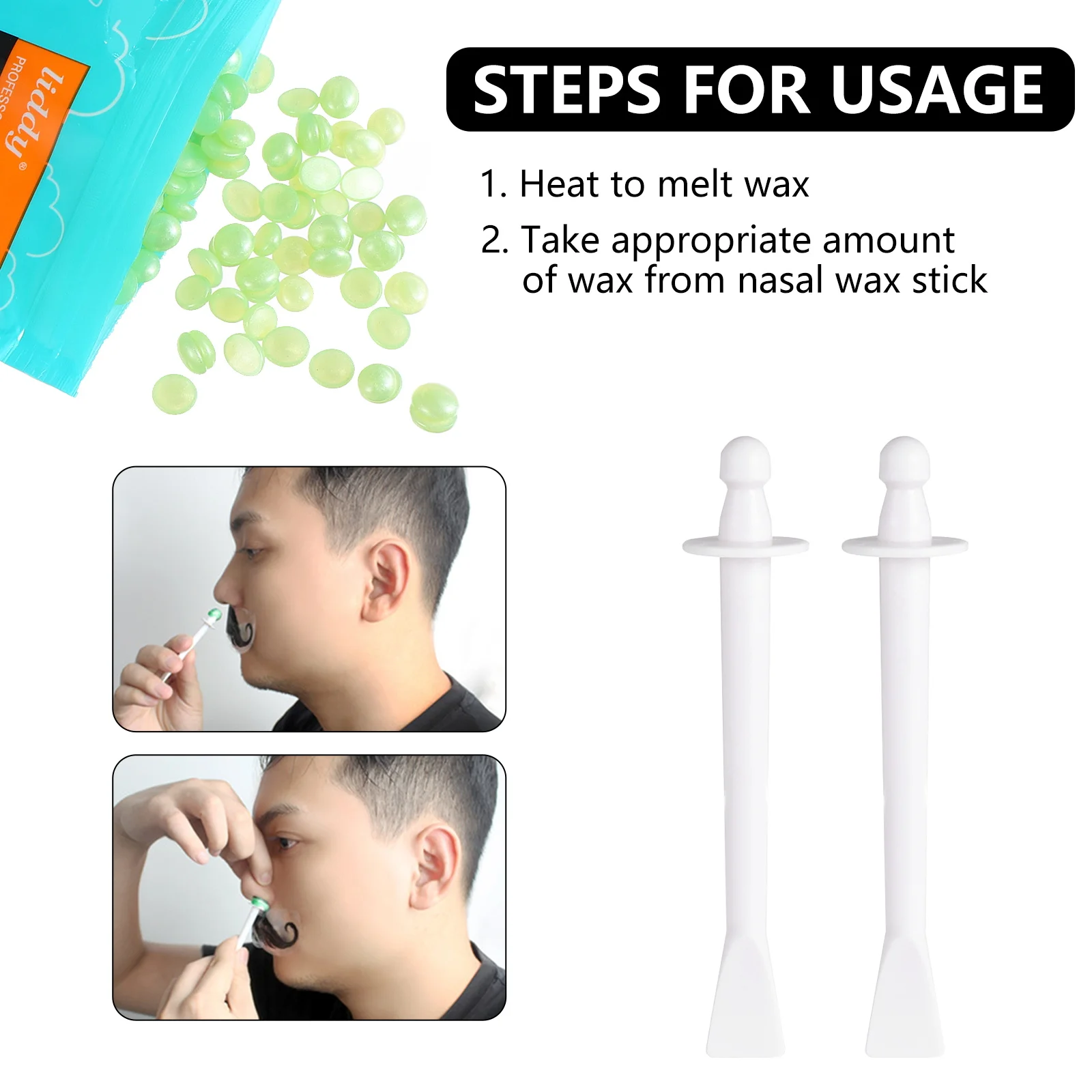 

Nose Hair Removal Wax Set Painless Nose Wax Kit Nose Hair Trimmer Paper-Free Nose Hair Wax Beans Cleaning Kit For Men & Women