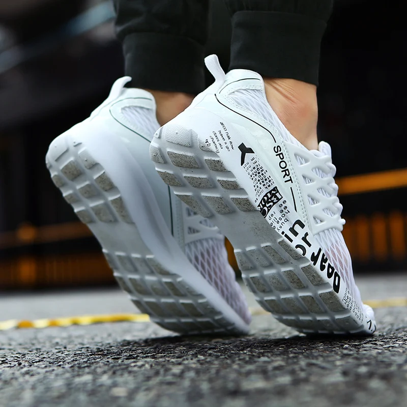 Мужские кроссовки сезон весна-осень-лето мужские Цвет Черный chaussure homme обувь из