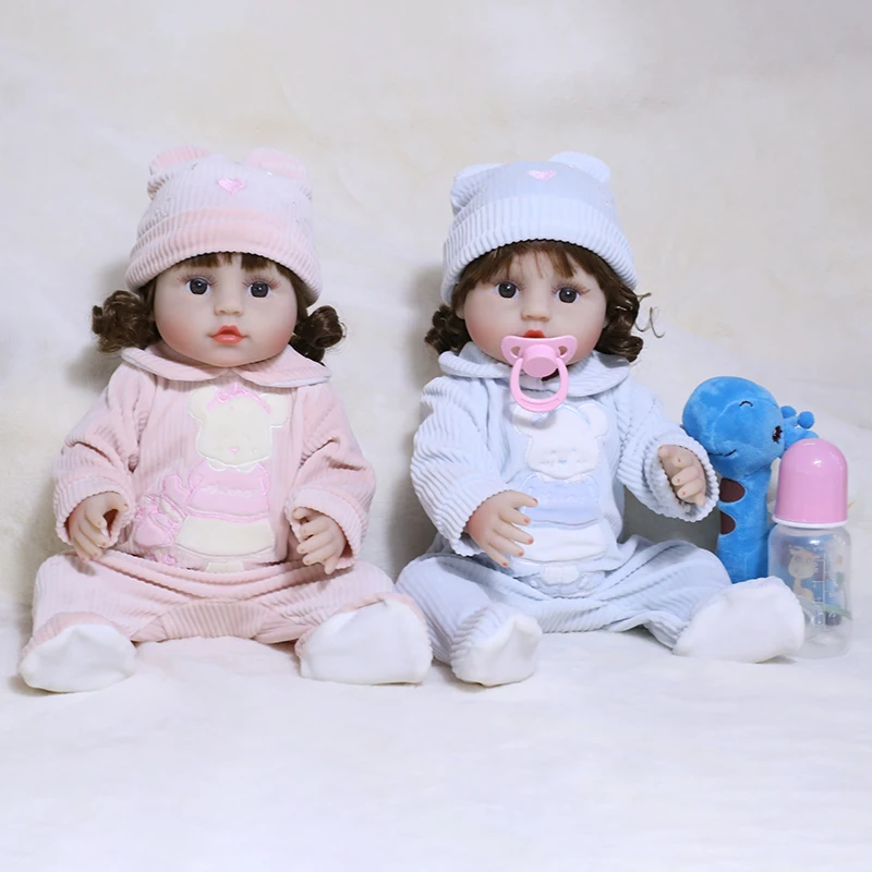 

45CM Animal Cartoon Cloth Reborn Baby Dolls Cute Girls Toys Full Body Silicone Bebe Reborn Toddler Toys For Girls Lifelike Dolls
