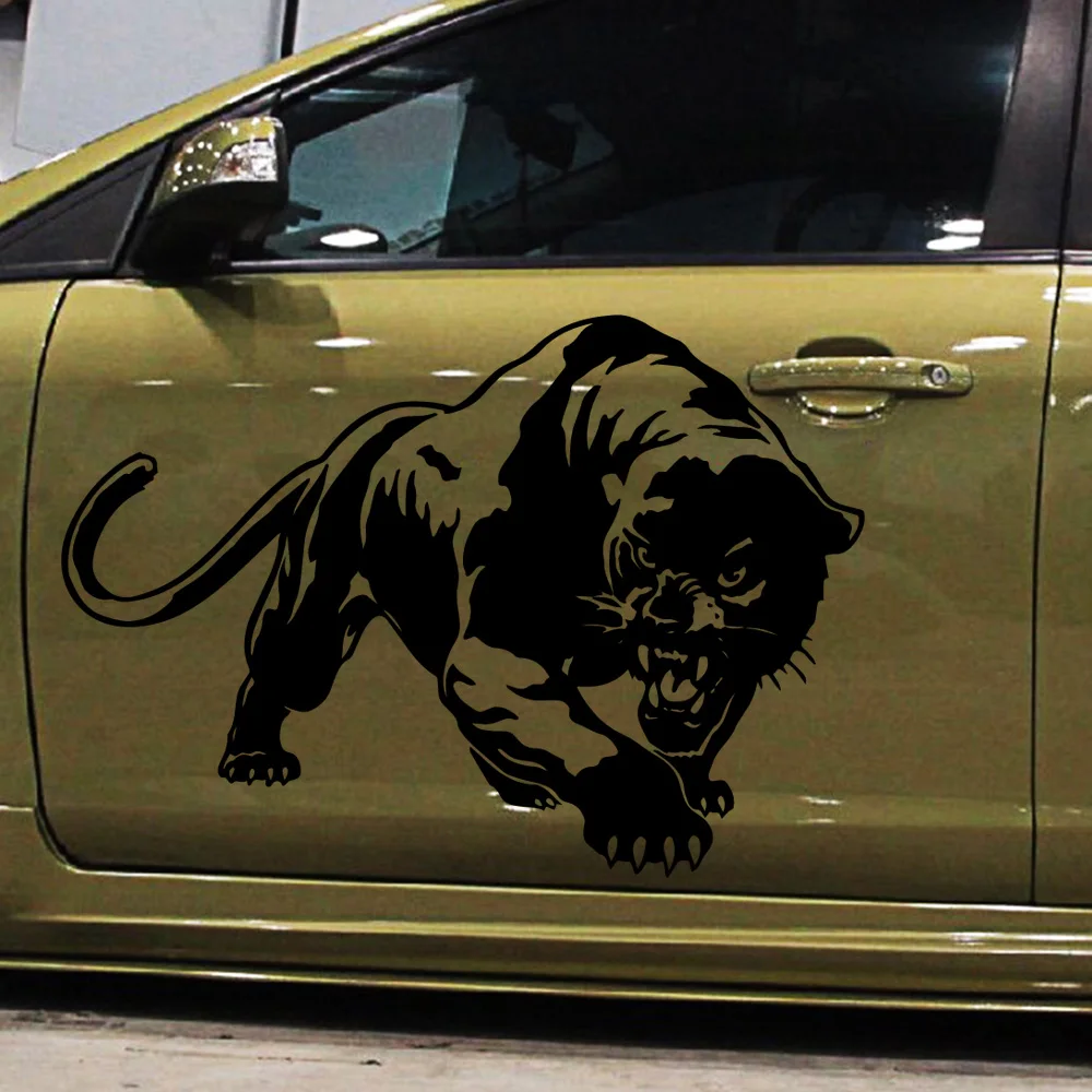 

Terror Tiger Cartoon Car Stickers Funny Cover Scratches Waterproof Windshield Bumper Window Decoration Accessories KK17*12cm