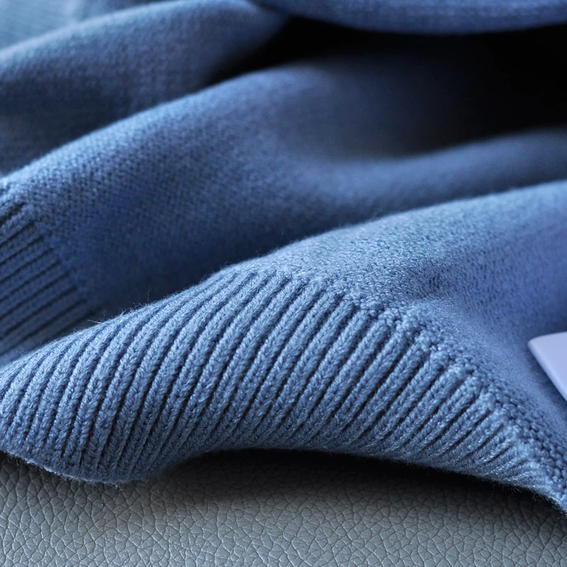 Распродажа 2021 Новый подиумный жаккардовый вязаный пуловер синий милый свиной