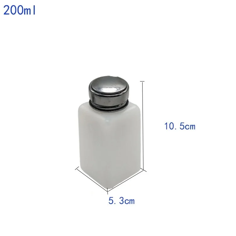 200ml Пластиковая автоматическая бутылка для дозирования алкоголя, 100 мл 200 мл 250 мл 500 мл для очистки волокон - Цвет: 200ml