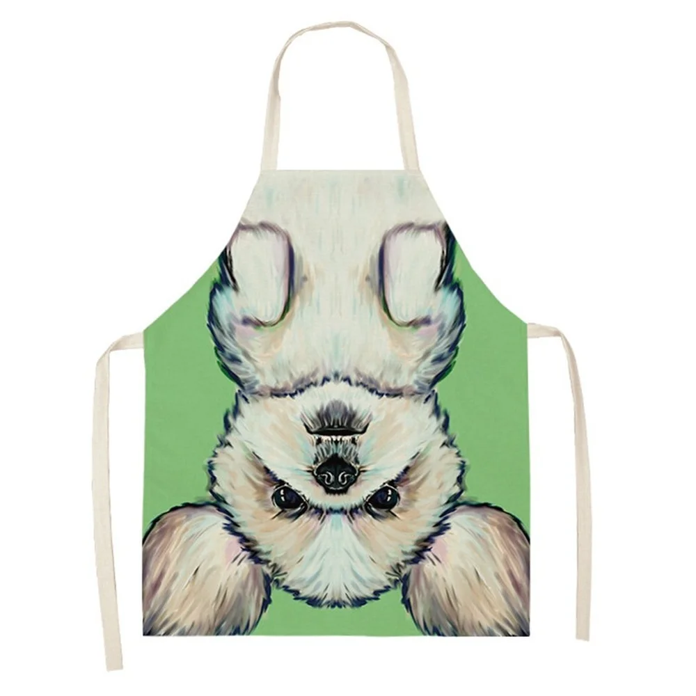 

CLOOCL Pet Dog Kitchen Apron Animals Print Polyester Aprons for Child Adult Home Cleaning Tools Lacing Baking Aprons