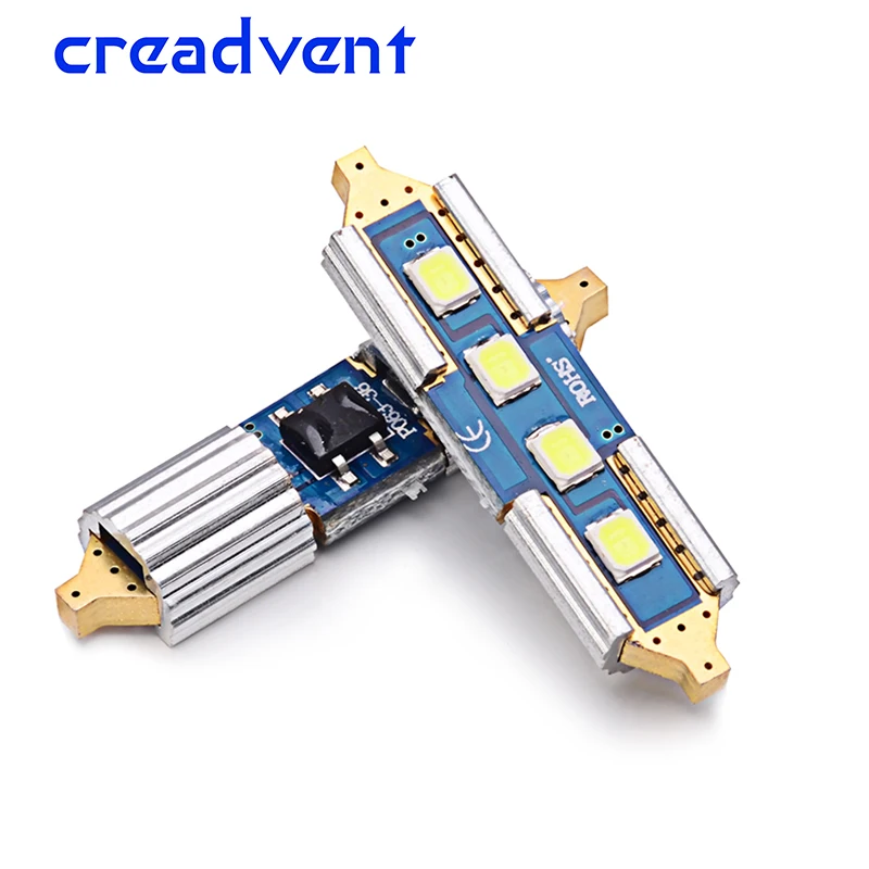 2 шт. полностью металлический SMD 2825 светодиод c5w гирлянда Автомобильный источник