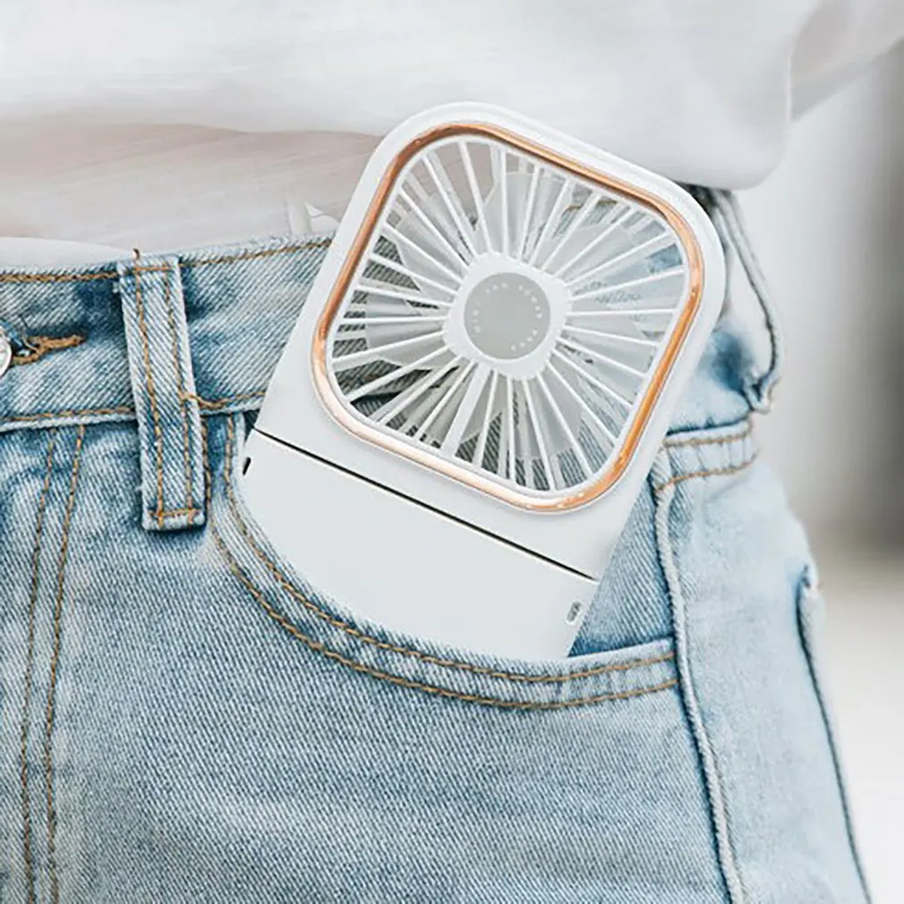

Hanging Neck Fan Leafless Adjustable Speed Mini USB Rechargeable Wearable Portable Quiet Fan Folding Fans For Indoor Outdoor