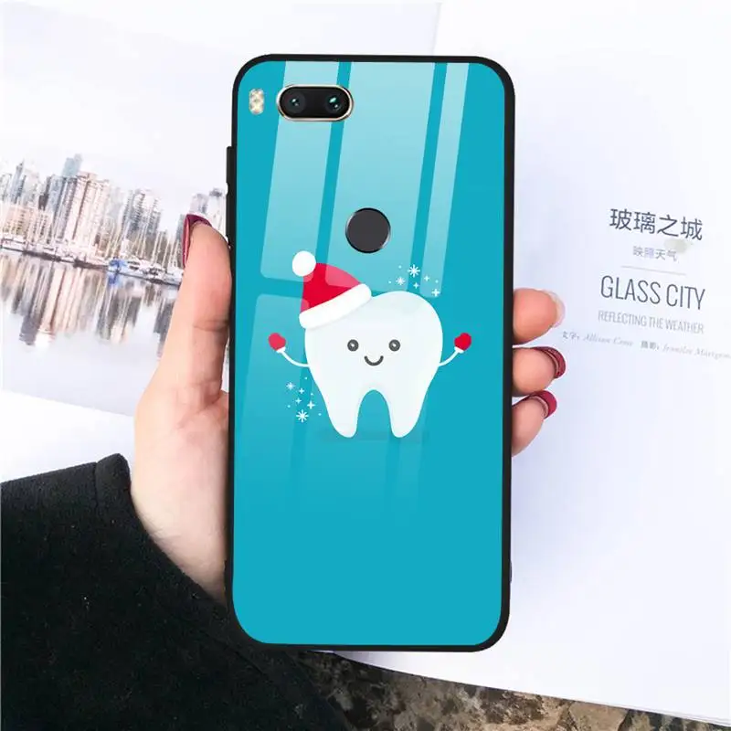 

Wisdom Teeth Dentist Tooth Phone Case Tempered glass For xiaomi 6 8 lite se MIX2 2S Redmi 4X 5 6 6a note 4 5 6 7