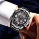 Mens Watches 2022 New FOXBOX Dual Display Stainless Steel Sport Wrist Watch For Men Waterproof Date Clock Relogio Masculino+Box Other Image