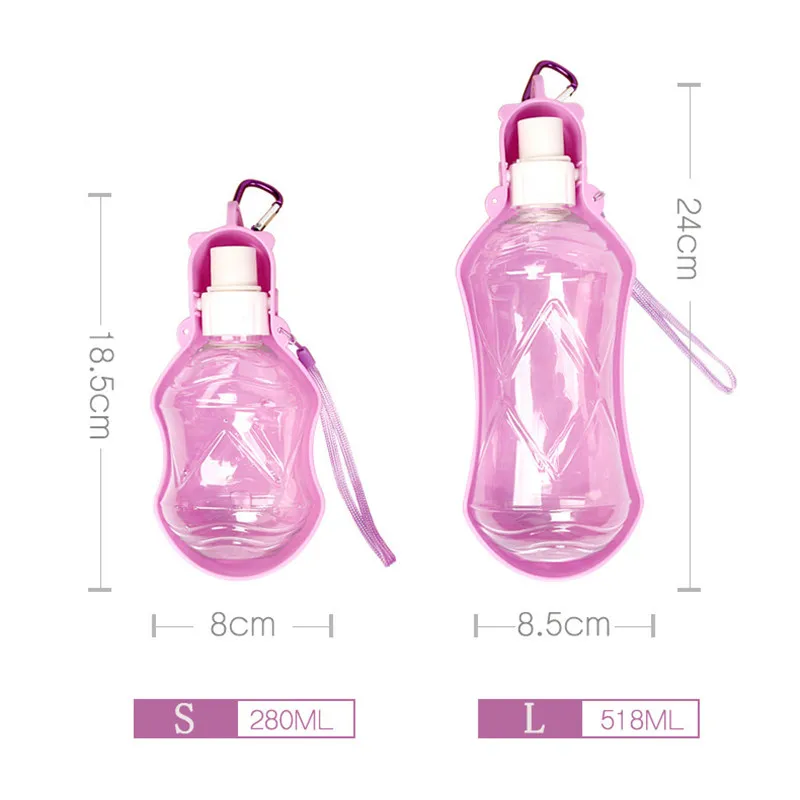 Переносная бутылка для воды домашних животных поилка питьевой путешествий и