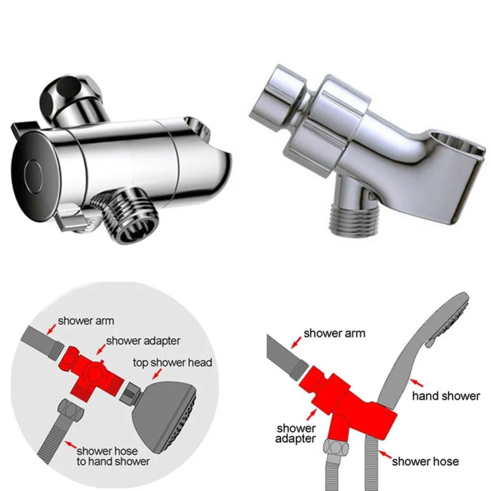 

Holder for Hand Held Showerheads Wall Mount Reuseable Adjustable Shower Bracket Handheld Sprayer Holder