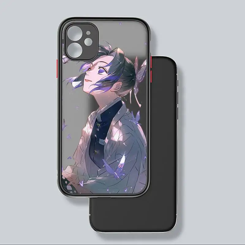

Japan anime Kimetsu no Yaiba Phone Case matte transparent For iphone 7 8 11 12 plus mini x xs xr pro max cover
