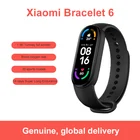 100% Оригинальный официальный аутентичный браслет Xiaomi MI Band 6 на платформе, спортивный фитнес-трекер с AMOLED экраном, Bluetooth-браслет
