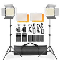 tl 600s led video light kit photography studio lamp 600 leds panel light selfie with tripod carry bag for youtube live stream