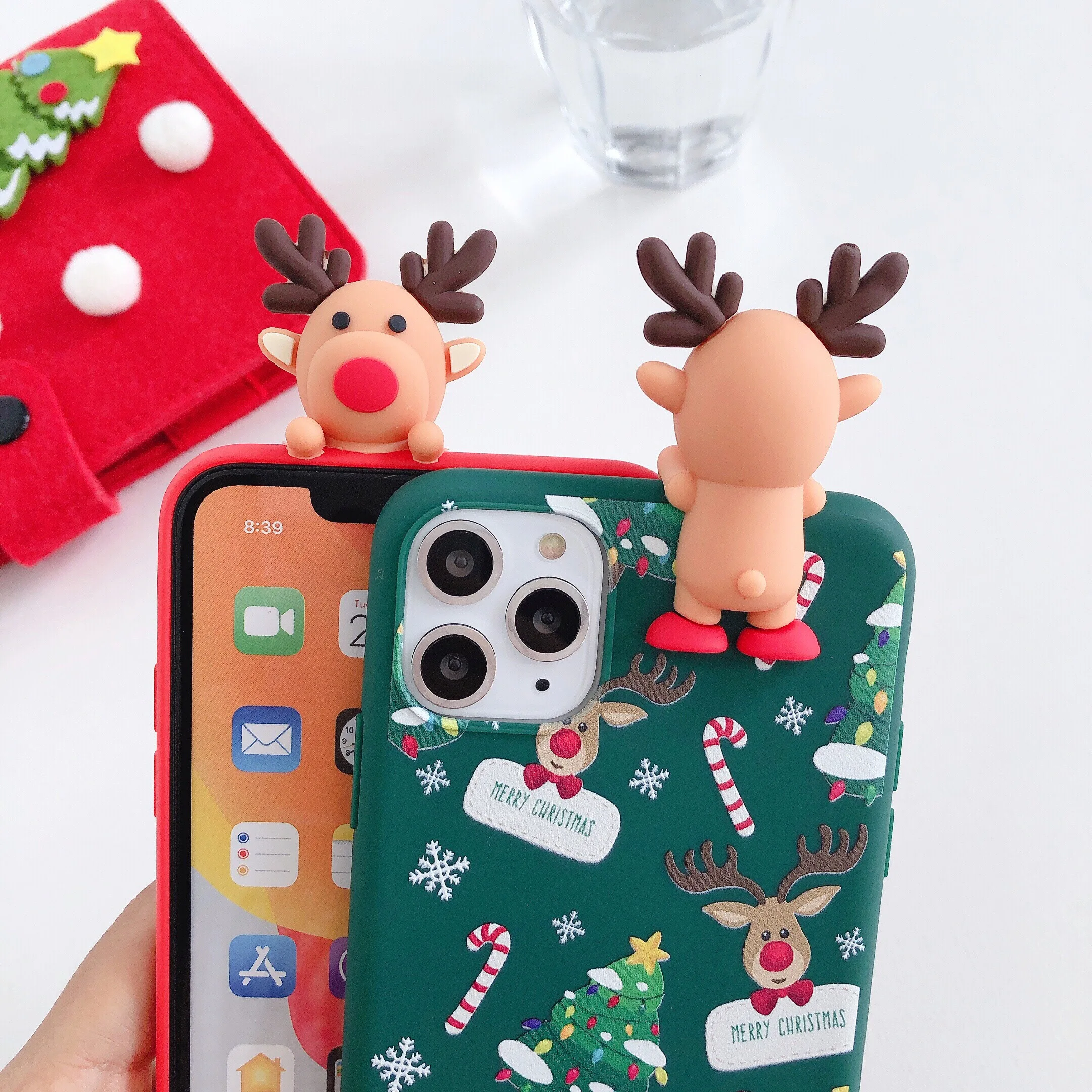 Новогоднее; рождественское 3D чехол для телефона для iphone11 pro max 6s 6 7 8 Plus X XS XR для huawei P20 P30 mate20 Honor20 мягкая крышка IMD
