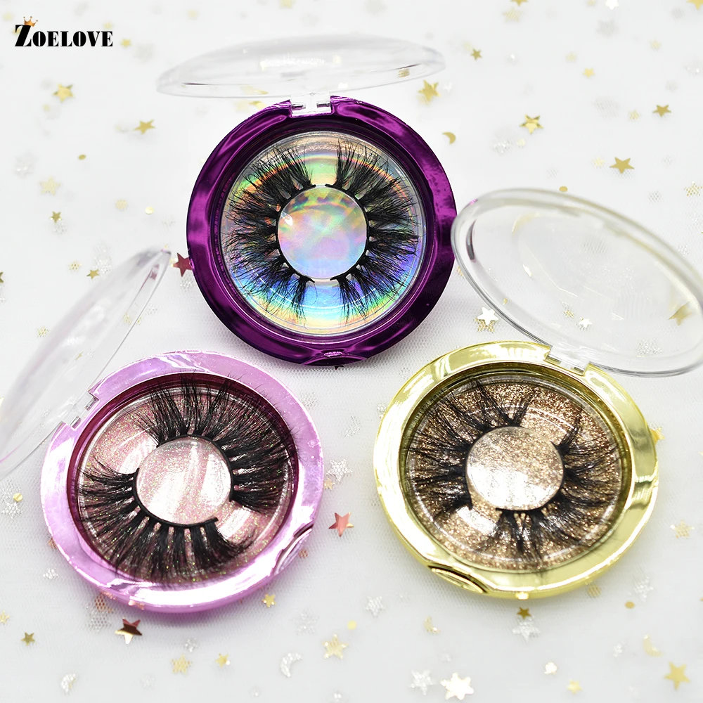 3D норковые ресницы Объемные упаковка Коробки 30 пар Длинные 5D с фокусным