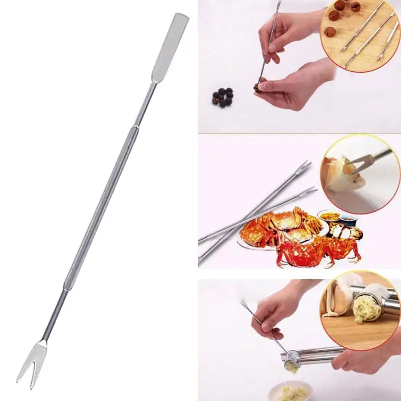 

Quality Practical Olive Seafood Crab Lobster Fork Picks Needle Handy Helper Steel Crab Needle Fruit Fork