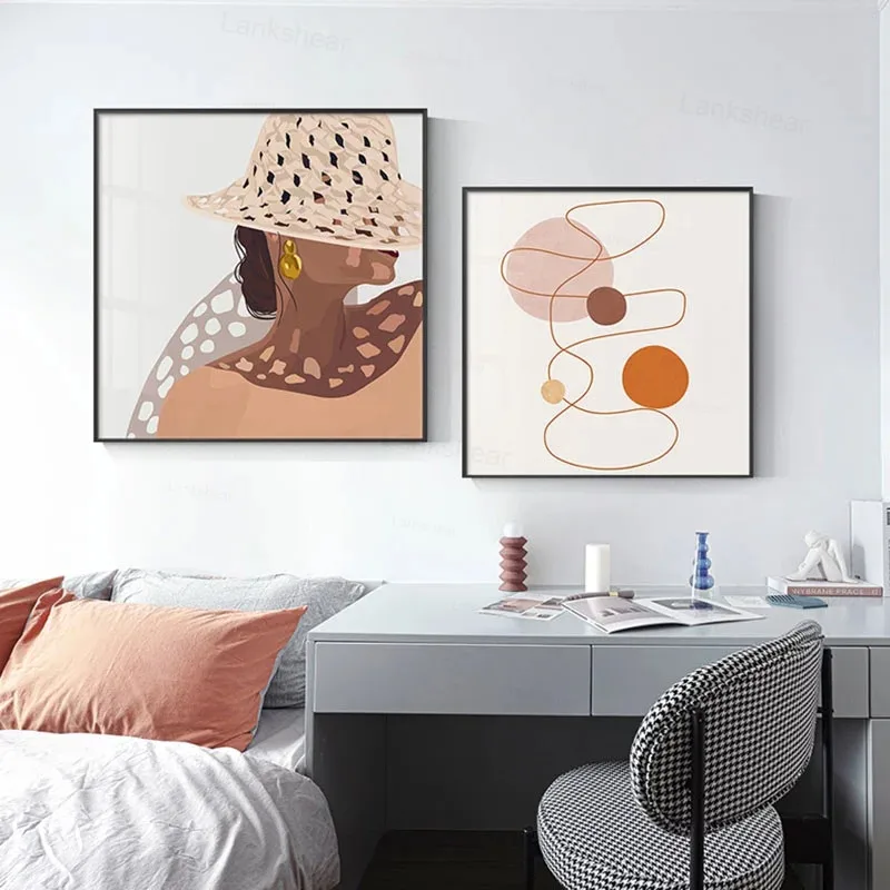 Современные Сексуальные женские летние поп-холщовые постеры картины для декора