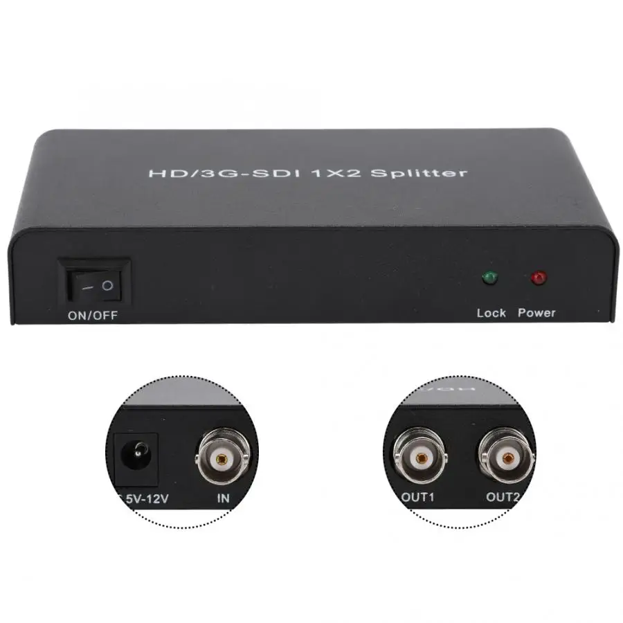 Высокое качество/HD/3G SDI 1X2 сплиттер 1 в 2 распределительный ретранслятор
